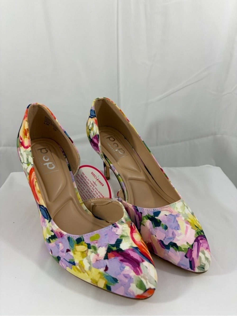NWT Pop Women’s Size 9.5 Floral Multicolor Pointed-Toe Pumps